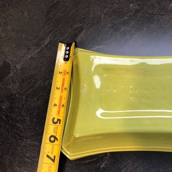 Vintage Green Ceramic Serving Dish 10X7 Kitchenware Tableware Decor - Picture 10 of 11